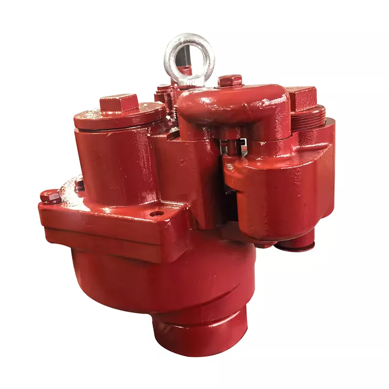 Rote Jacke Tauchpumpenkopf